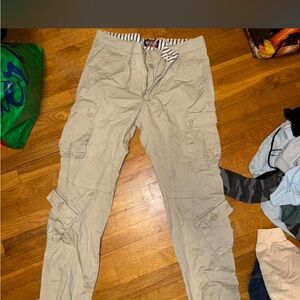 Men's Beige Cargo Pants